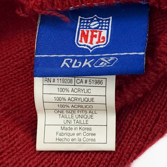 Arizona Cardinals Beanie Hat Reebok Embroidered Design Red NFL Cap One Size - Picture 3 of 4